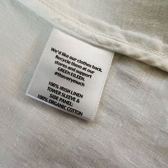 NWOT Eileen Fisher Blazer Organic Linen White Size S - Picture 8 of 9